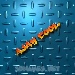 ajay cool in Grid Style style - 3D name wallpaper