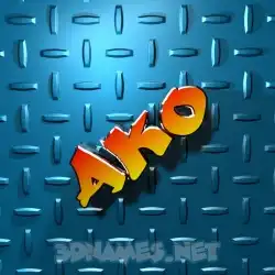 ako in Grid Style style - 3D name wallpaper