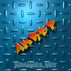 akrep in Grid Style style - 3D name wallpaper