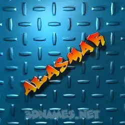 alasmar in Grid Style style - 3D name wallpaper
