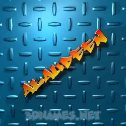 alaudeen in Grid Style style - 3D name wallpaper