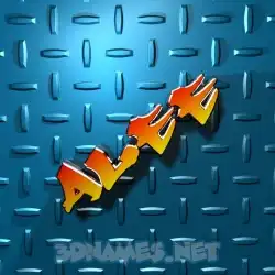 alee in Grid Style style - 3D name wallpaper