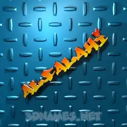 alfalahi in Grid Style style - 3D name wallpaper