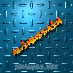 alihussain in Grid Style style - 3D name wallpaper