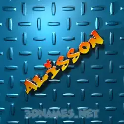 alisson in Grid Style style - 3D name wallpaper