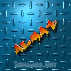 almat in Grid Style style - 3D name wallpaper