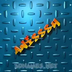 anisssh in Grid Style style - 3D name wallpaper