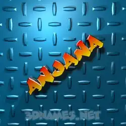 anjana in Grid Style style - 3D name wallpaper