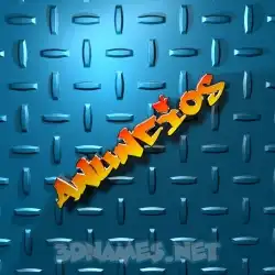 anuncios in Grid Style style - 3D name wallpaper