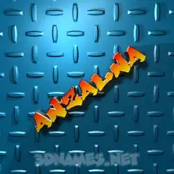 anzalna in Grid Style style - 3D name wallpaper