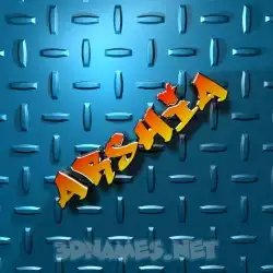 arshia in Grid Style style - 3D name wallpaper