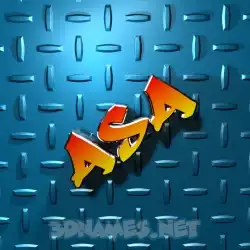 asa in Grid Style style - 3D name wallpaper