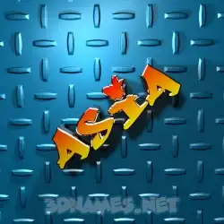 asia in Grid Style style - 3D name wallpaper