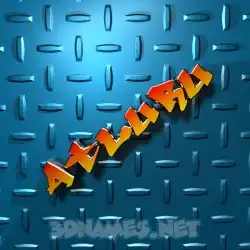 atluru in Grid Style style - 3D name wallpaper