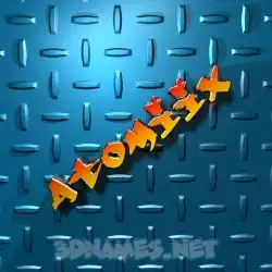 atomiix in Grid Style style - 3D name wallpaper