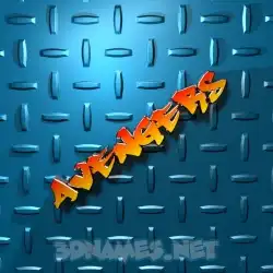 avengers in Grid Style style - 3D name wallpaper