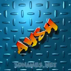 aysh in Grid Style style - 3D name wallpaper