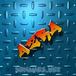 azra in Grid Style style - 3D name wallpaper