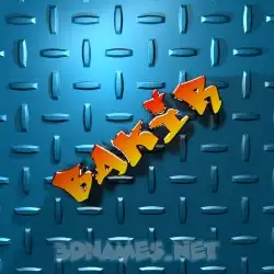 bakir in Grid Style style - 3D name wallpaper