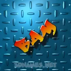 bam in Grid Style style - 3D name wallpaper