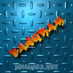 bangram in Grid Style style - 3D name wallpaper