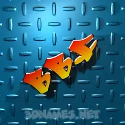 bbf in Grid Style style - 3D name wallpaper