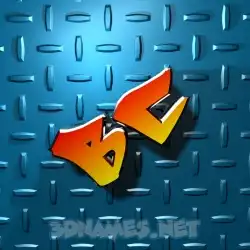 bc in Grid Style style - 3D name wallpaper