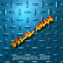 bilal awan in Grid Style style - 3D name wallpaper