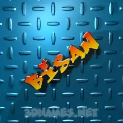 bisan in Grid Style style - 3D name wallpaper