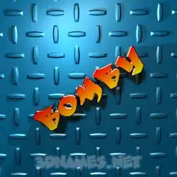 bomby in Grid Style style - 3D name wallpaper