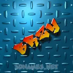 brzy in Grid Style style - 3D name wallpaper