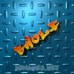 bwolf in Grid Style style - 3D name wallpaper
