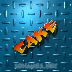 cake in Grid Style style - 3D name wallpaper