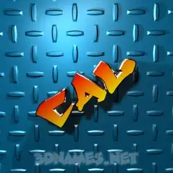cal in Grid Style style - 3D name wallpaper
