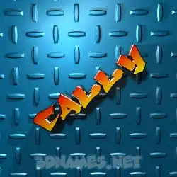 cally in Grid Style style - 3D name wallpaper
