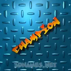 champion in Grid Style style - 3D name wallpaper