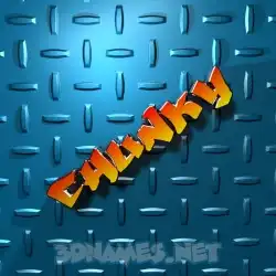 chunky in Grid Style style - 3D name wallpaper