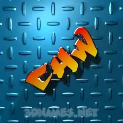 chw in Grid Style style - 3D name wallpaper