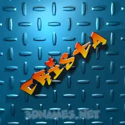 crista in Grid Style style - 3D name wallpaper