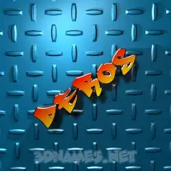 deros in Grid Style style - 3D name wallpaper
