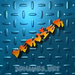 dervier in Grid Style style - 3D name wallpaper