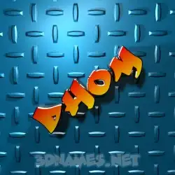 dhom in Grid Style style - 3D name wallpaper