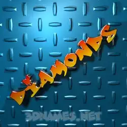 diamonds in Grid Style style - 3D name wallpaper