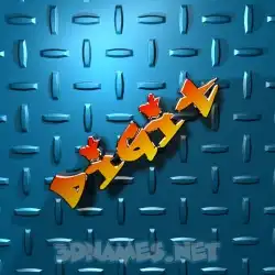 digit in Grid Style style - 3D name wallpaper