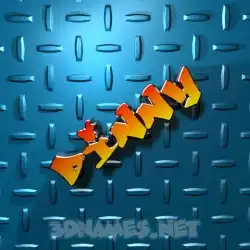 dinny in Grid Style style - 3D name wallpaper