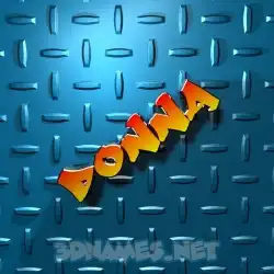 donna in Grid Style style - 3D name wallpaper