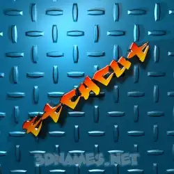 etchcut in Grid Style style - 3D name wallpaper