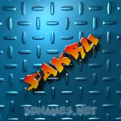 fakru in Grid Style style - 3D name wallpaper