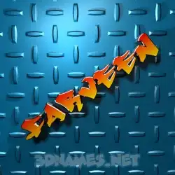 farveen in Grid Style style - 3D name wallpaper
