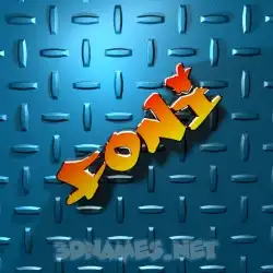 foni in Grid Style style - 3D name wallpaper